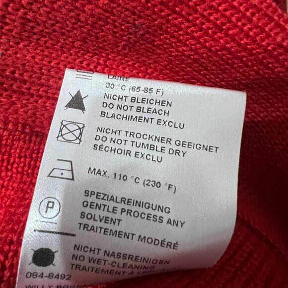 Bogner Fire Ice Jacket Womens Medium Full Zip Knit Red Wool Blend Ski Snow - Picture 8 of 8